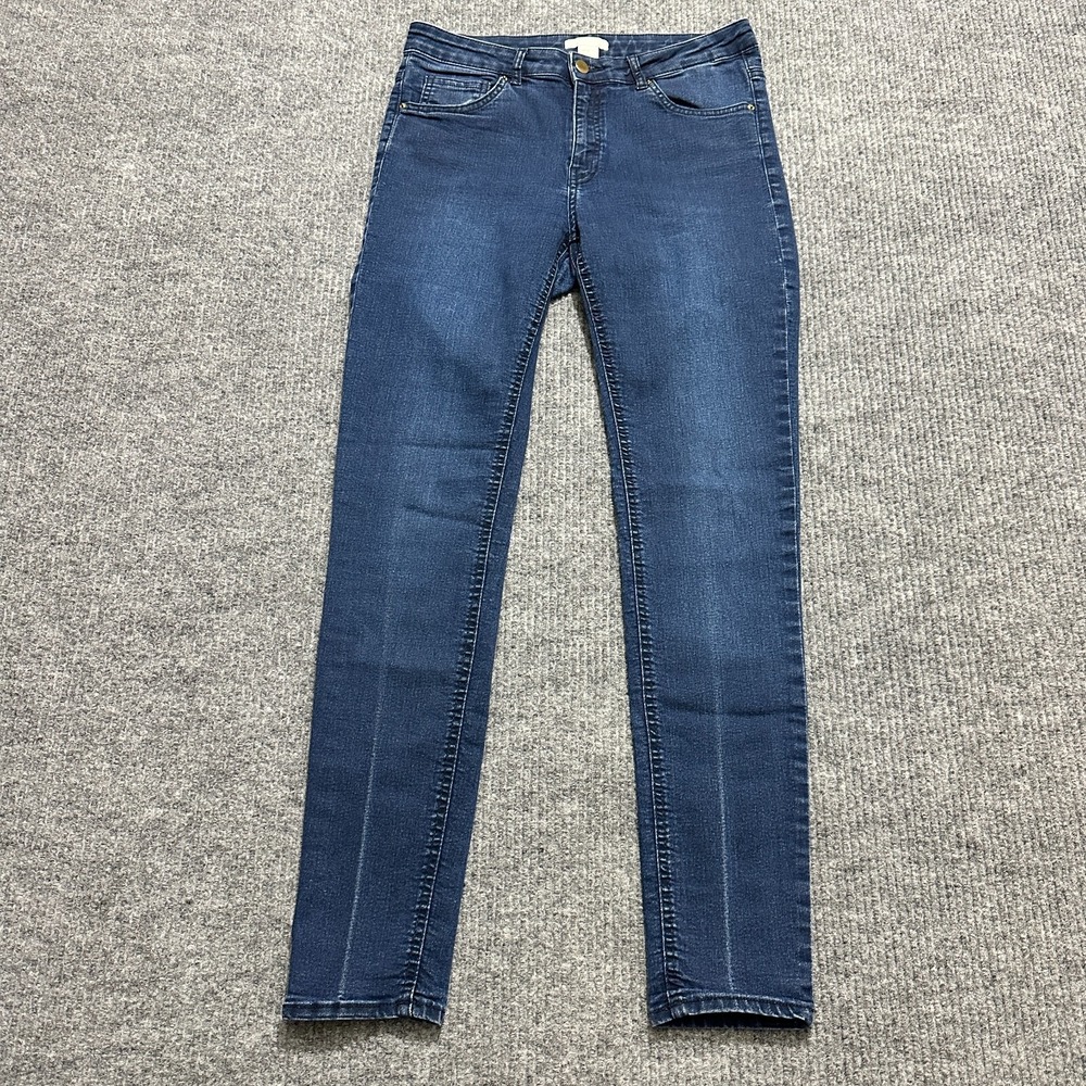 H&M Skinny Jeans Womens Size 10 Blue Denim Mid Rise Stretch Classic Fit
